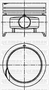 YENMAK 36-04441-000 Piston+Segman Std Accent 1.3 Karb 95->00 G4eh  71.5mm  ####